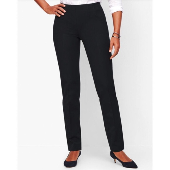 Talbots Pants - Talbots Bi-Stretch Straight Leg Pant Black Dress Pants 8 Petite 8P NWT